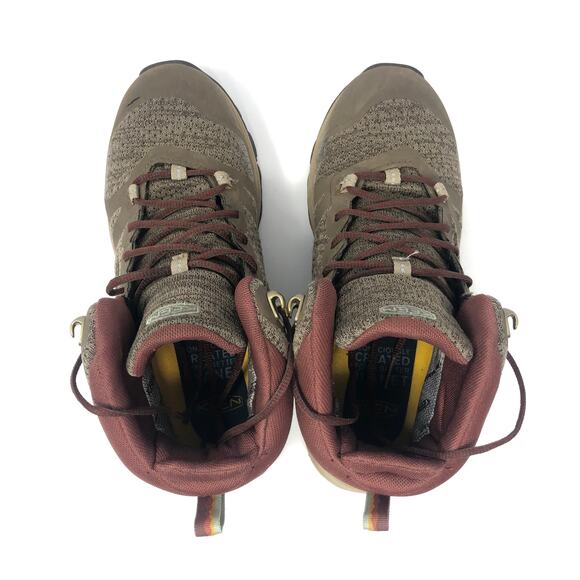 KEEN Women’s Size 6 M Terradora II Waterproof Hiking Boots 1023497 Tan Burgundy - Picture 4 of 8